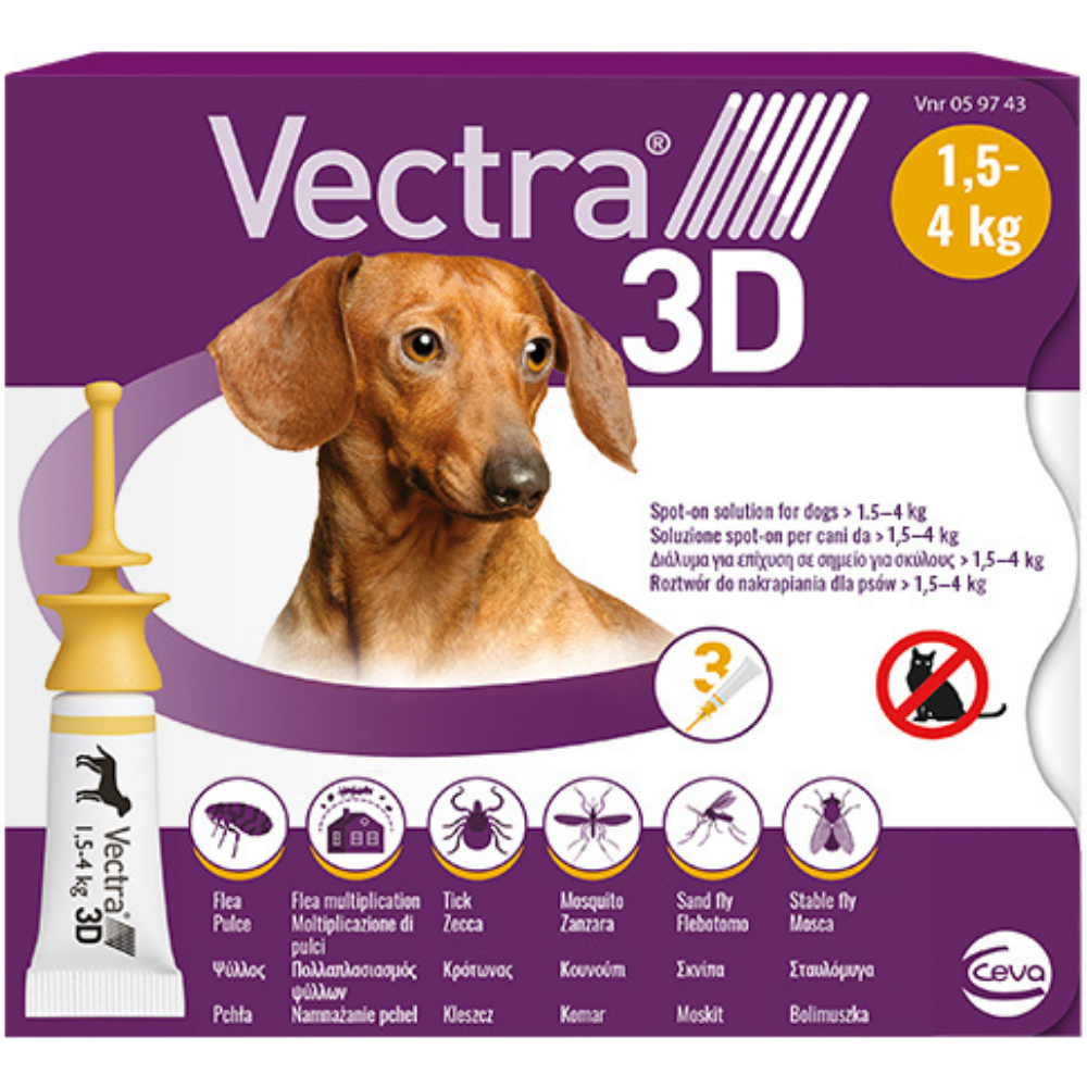 Vectra 3D 44mg, 317mg, 3.9mg - 3 pipette / 1 pack