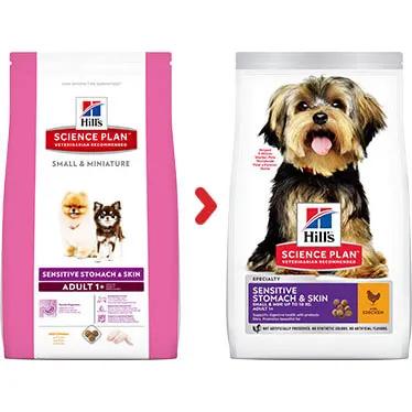 Hill's Science Plan Small/Mini Breed Dry Dog Food Sensitive Stomach & Skin – Chicken (1.5kg)