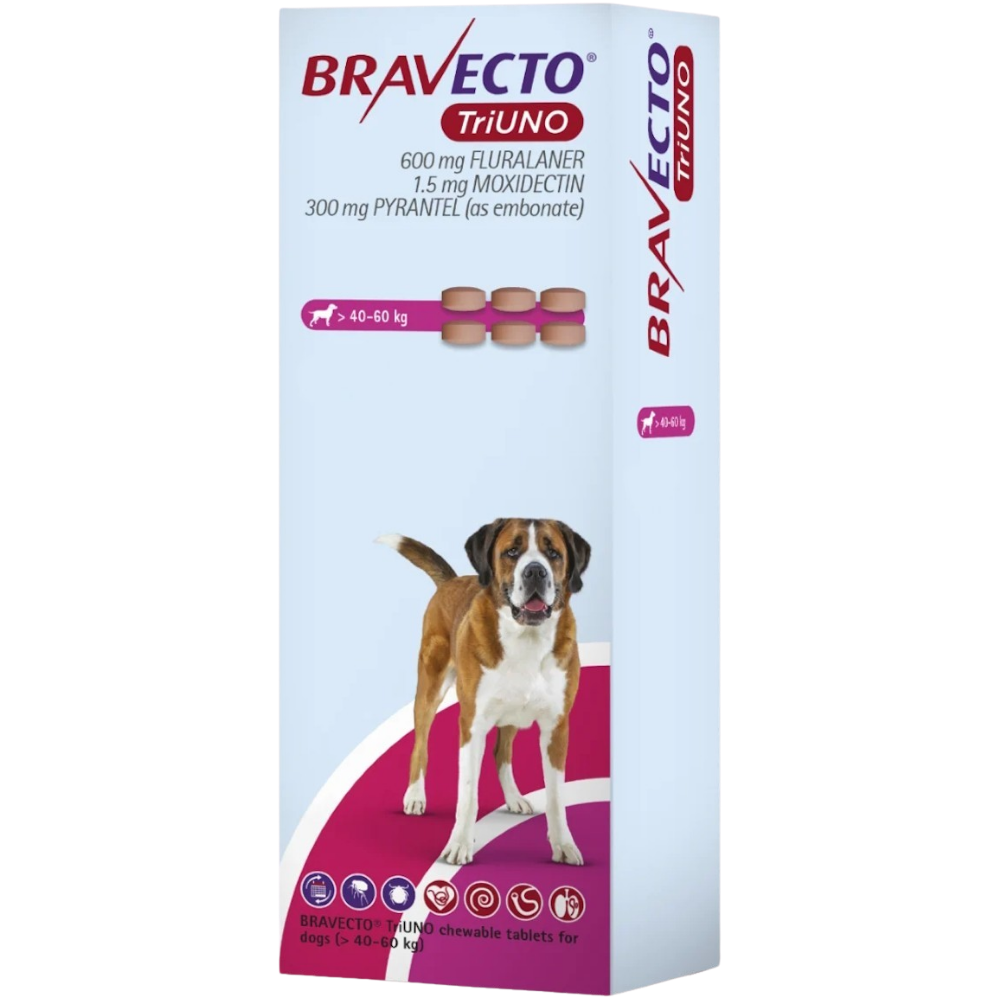 600mg for dogs weighing >40-60kg